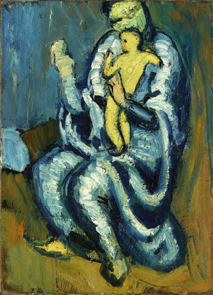 Pablo Picasso Oil Paintings Motherhood Post Impressionism